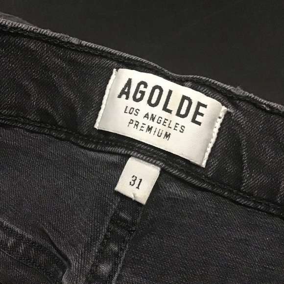 AGOLDE Jean Sophie High Waist Skinny Jeans in Black Size 31. - Picture 12 of 14